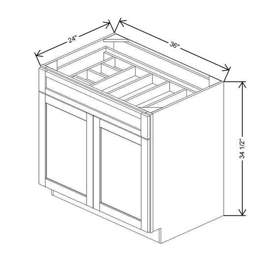 36" W CC2FWT Base Cabinet With F/I ADI