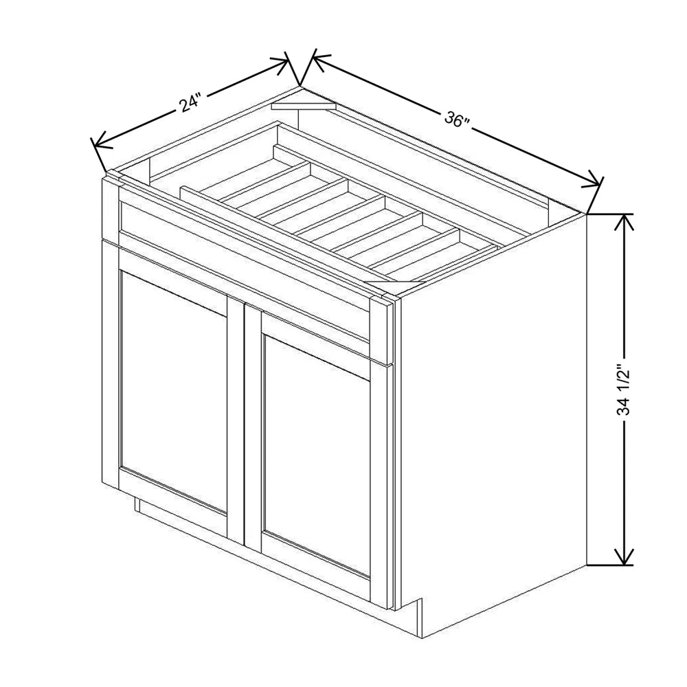 36" W CCFWT Base Cabinet With F/I CDAK