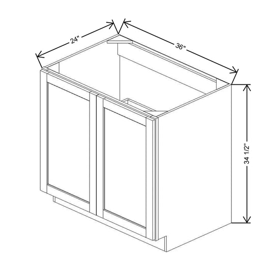 36" W Base Cabinet With Two DROTCC