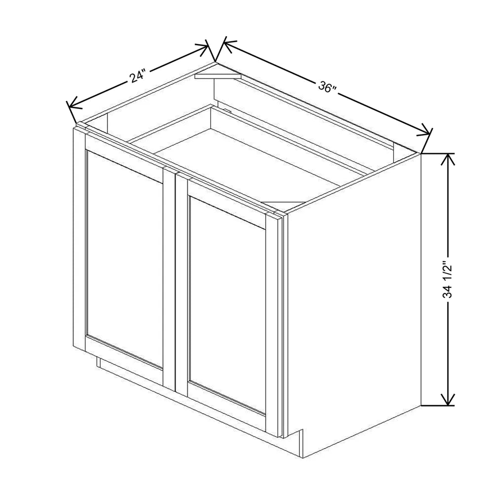 36" W Base Cabinet With Four DROTCC