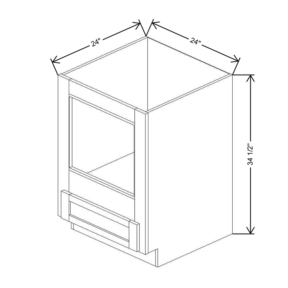 24" W Built-In Base Microwave Cabinet