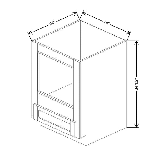24" W Built-In Base Microwave Cabinet