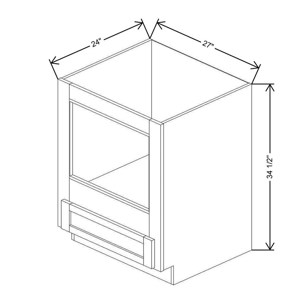 27" W Built-In Base Microwave Cabinet