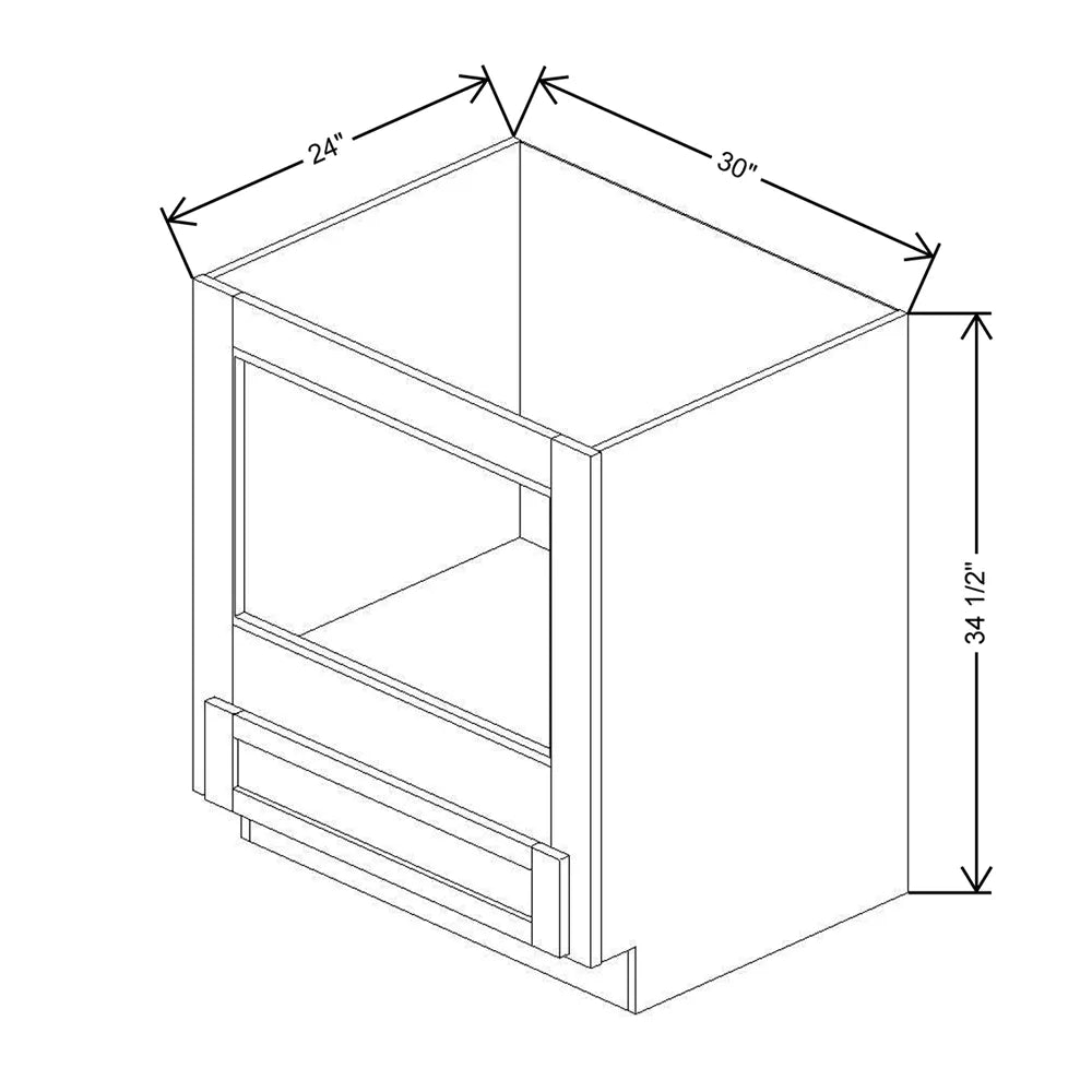 30" W Built-In Base Microwave Cabinet