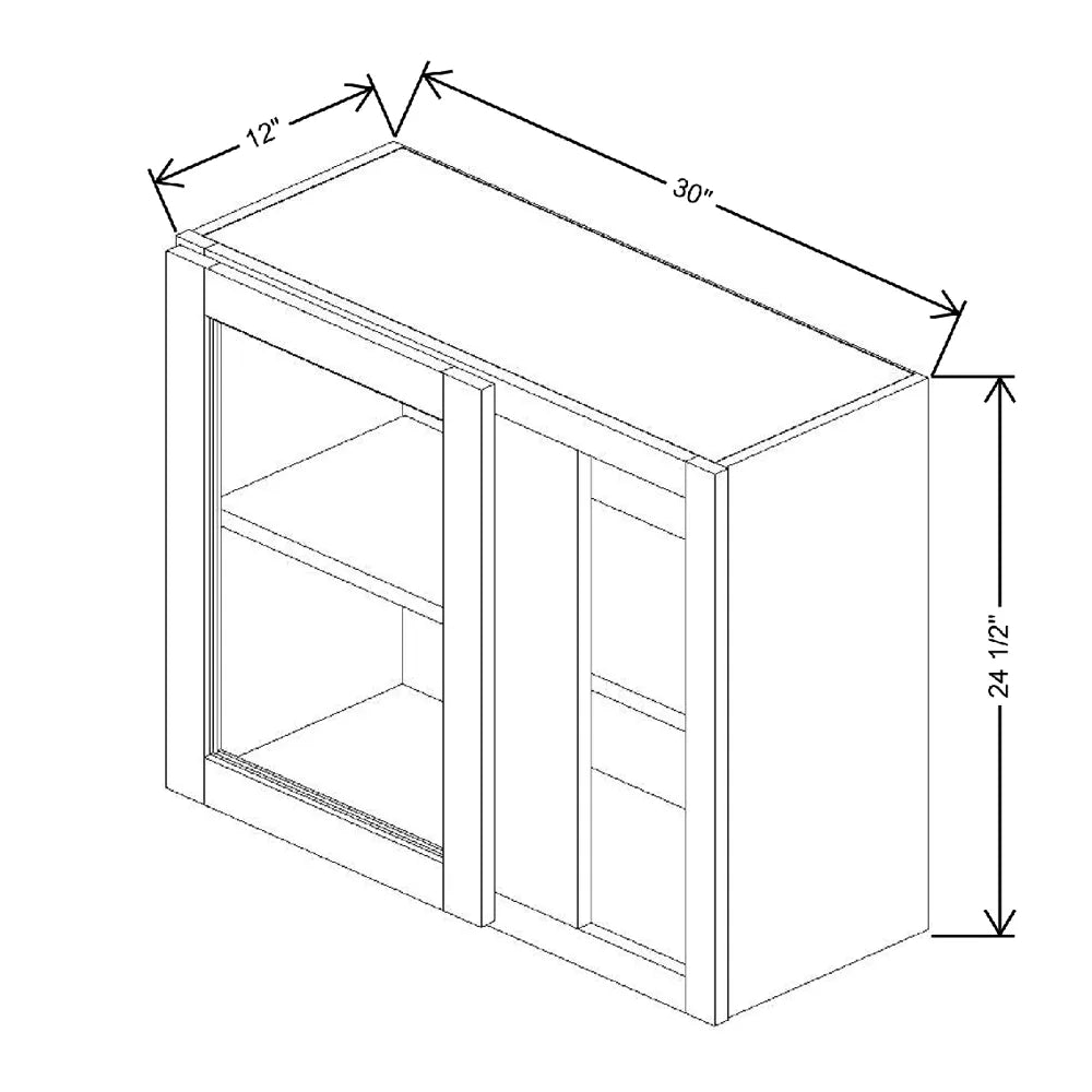 30" To 33" W X 24 1/2" H X 12" D Specialty Door Blind Wall Cabinet {F} Open Frame Door