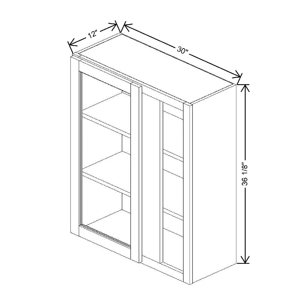 30" To 33" W X 36 1/8" H X 12" D Specialty Door Blind Wall Cabinet {F} Open Frame Door
