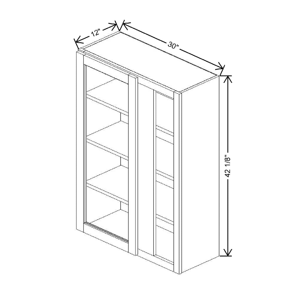 30" To 33" W X 42 1/8" H X 12" D Specialty Door Blind Wall Cabinet {F} Open Frame Door