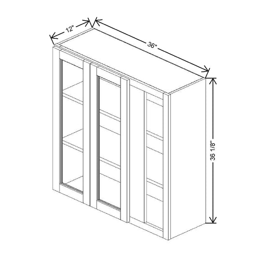 36" To 39" W X 36 1/8" H X 12" D Specialty Door Blind Wall Cabinet {S}