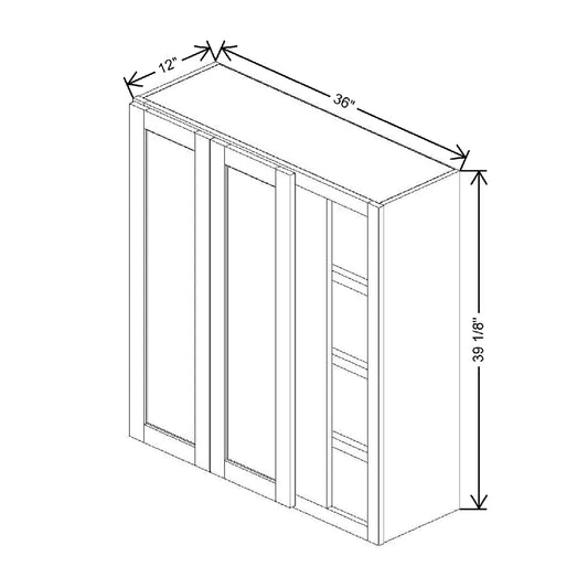36" To 39" W X 39 1/8" H X 12" D Blind Wall Cabinet {S}
