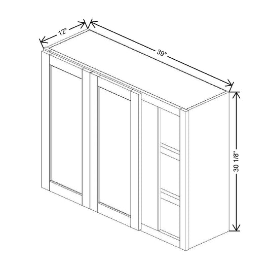 39" To 42" W X 30 1/8" H X 12" D Blind Wall Cabinet {S}