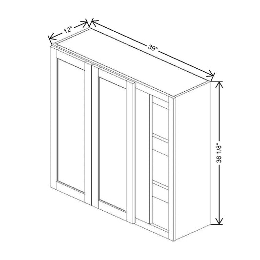 39" To 42" W X 36 1/8" H X 12" D Blind Wall Cabinet {F}