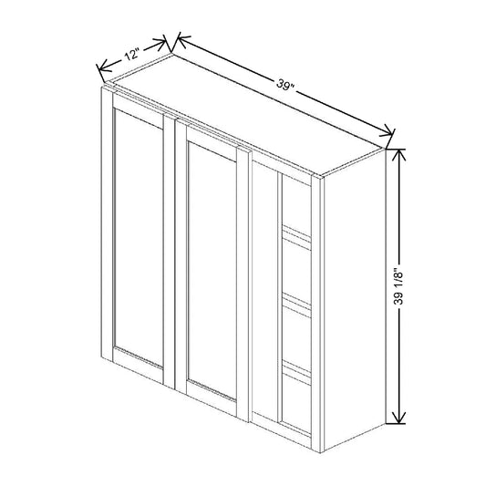 39" To 42" W X 39 1/8" H X 12" D Blind Wall Cabinet {S}