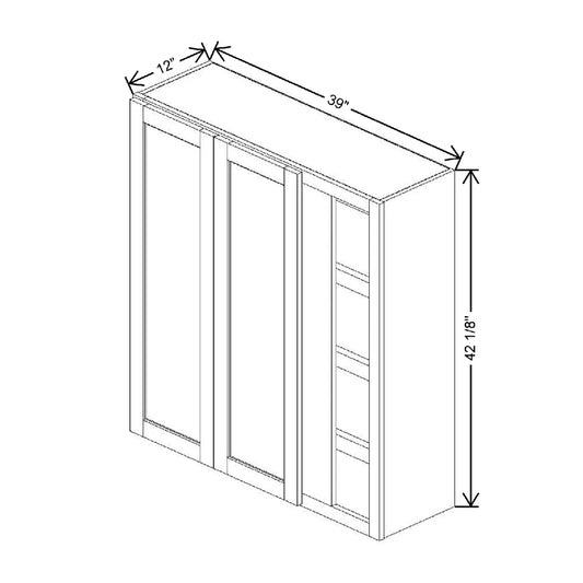 39" To 42" W X 42 1/8" H X 12" D Blind Wall Cabinet {S}