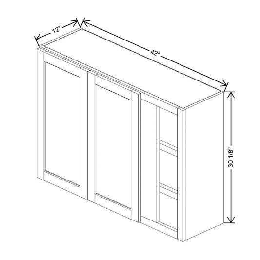 42" To 45" W X 30 1/8" H X 12" D Blind Wall Cabinet {S}
