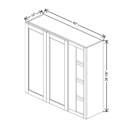 42" To 45" W X 39 1/8" H X 12" D Blind Wall Cabinet {S}
