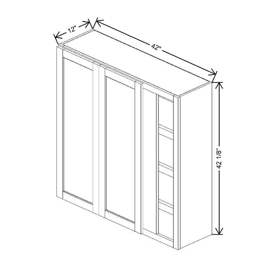 42" To 45" W X 42 1/8" H X 12" D Blind Wall Cabinet {S}