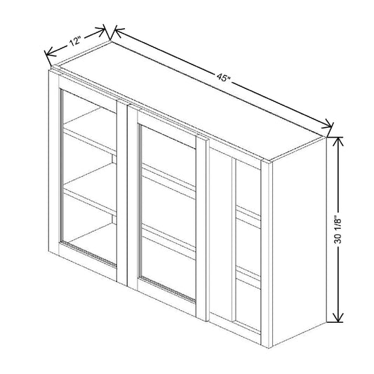 45" To 48" W X 30 1/8" H X 12" D Specialty Door Blind Wall Cabinet {S} Open Frame Door