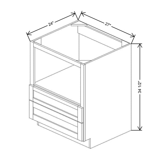 27" W Base Microwave Cabinet
