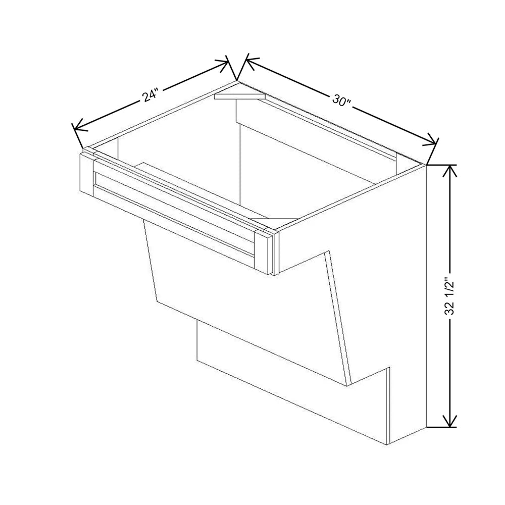 30" W X 32 1/2" H Base Plumbing Skirt 30"
