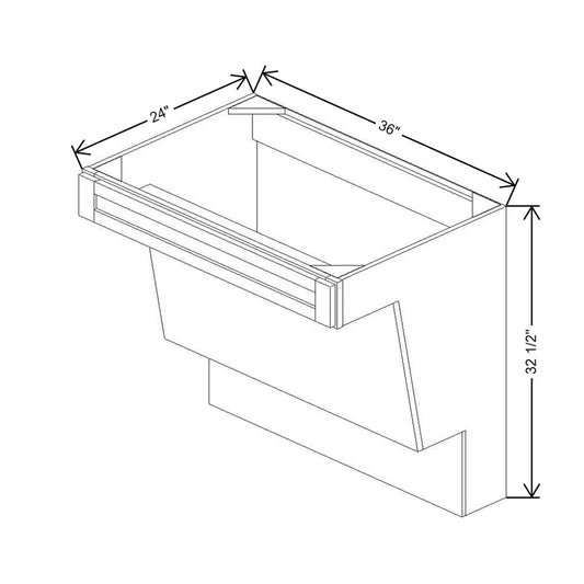36" W X 32 1/2" H Base Plumbing Skirt 36"