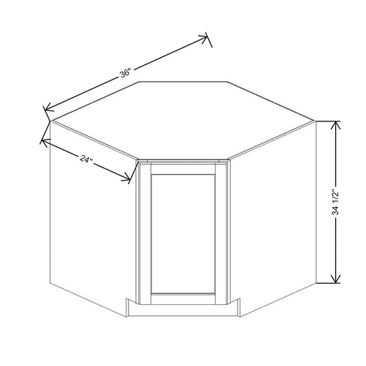 36" W Corner Base