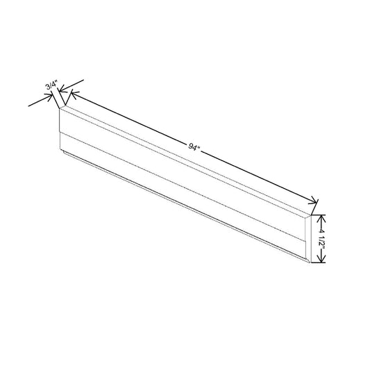 3/4" W X 4 1/2" H X 3/4" D Classic Baseboard Molding