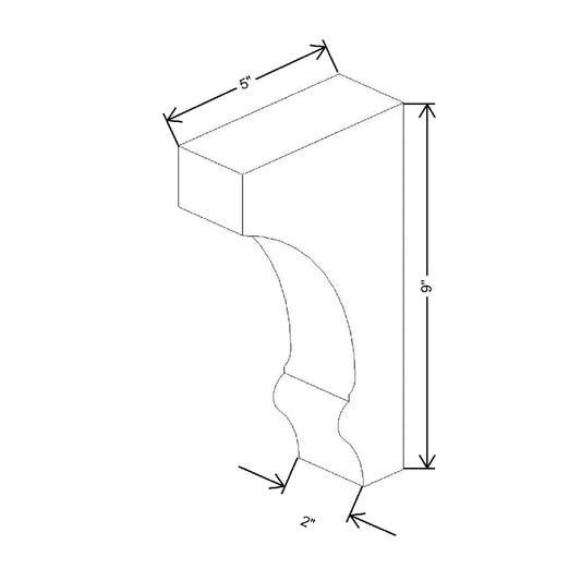 2" W X 5" H X 9" D Medium Classic Corbel