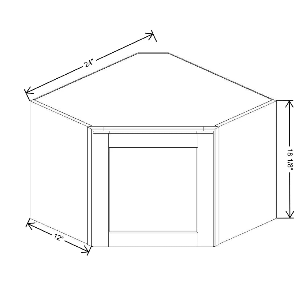 24" W X 18 1/8" H X 12" D Corner Wall Cabinet