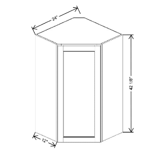 24" W X 42 1/8" H X 12" D Corner Wall Cabinet