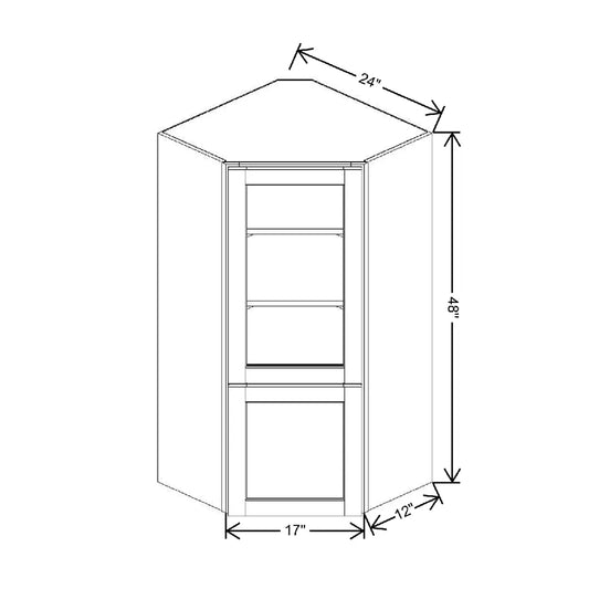 24" W X 48" H X 12" D Specialty Door Corner Wall w/ Appliance Garage CWD2448R SD Open Frame Door