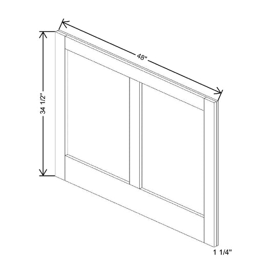 48" W X 34 1/2" H X 1 1/4" Modern Island Panel Kit