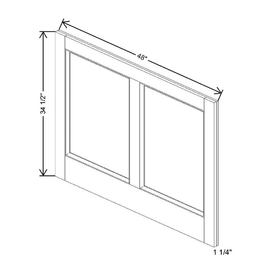 48" W X 34 1/2" H X 1 1/4" Transitional Island Panel Kit