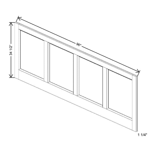 96" W X 34 1/2" H X 1 1/4" Classic Island Panel Kit