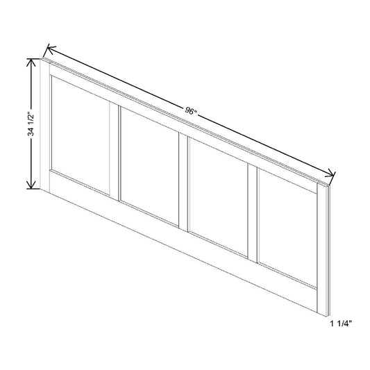 96" W X 34 1/2" H X 1 1/4" Modern Island Panel Kit