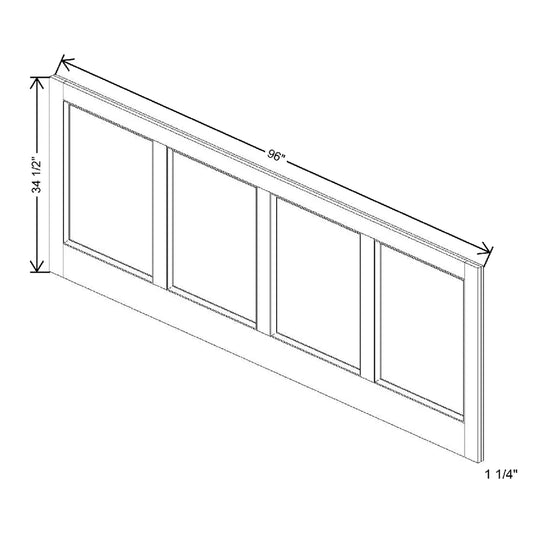 96" W X 34 1/2" H X 1 1/4" Transitional Island Panel Kit