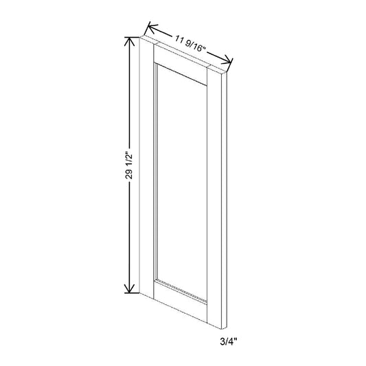 3/4" W X 29 1/2" H X 12" D Decorator Matching Door