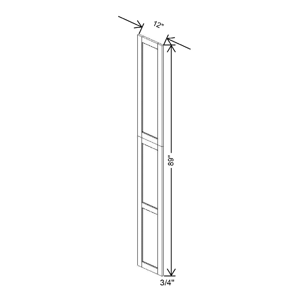 3/4" W X 89" H X 12" D Tall Decorator Matching Doors