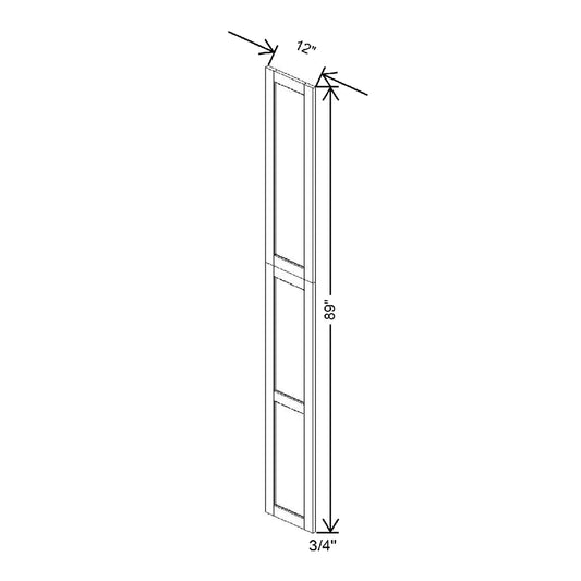 3/4" W X 89" H X 12" D Tall Decorator Matching Doors