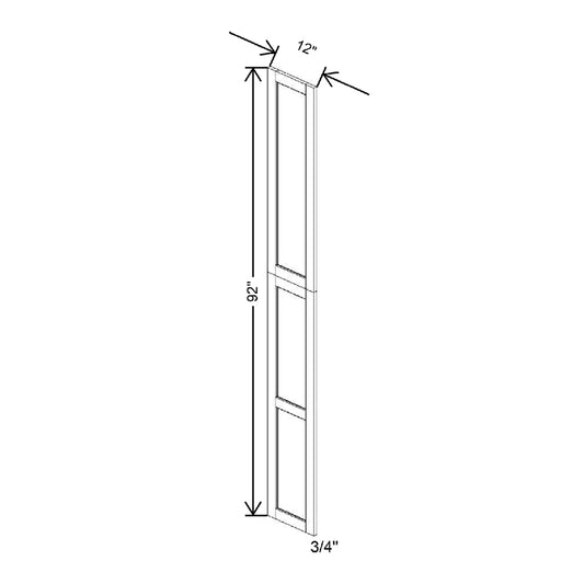 3/4" W X 92" H X 12" D Tall Decorator Matching Doors