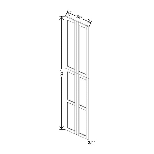 3/4" W X 92" H X 24" D Tall Decorator Matching Doors