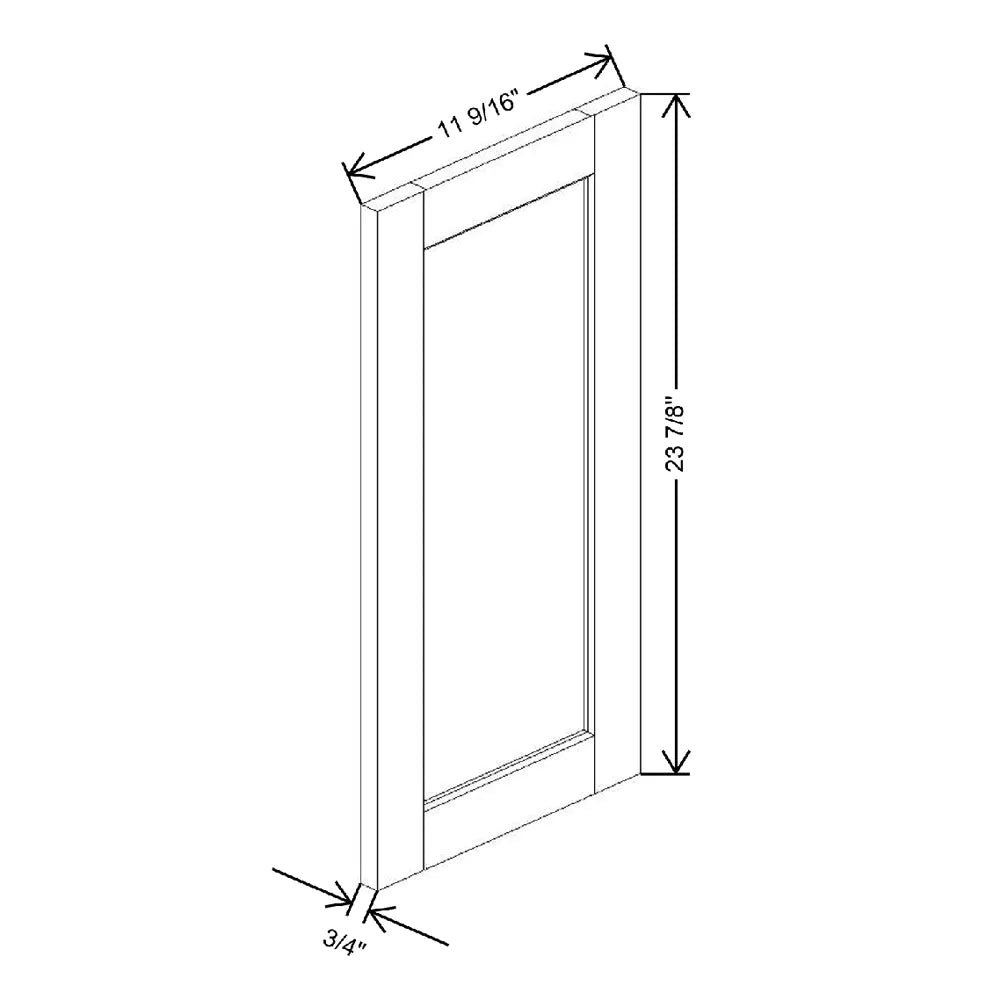 3/4" W X 23 7/8" H X 11 9/16" D Wall Decorator Door
