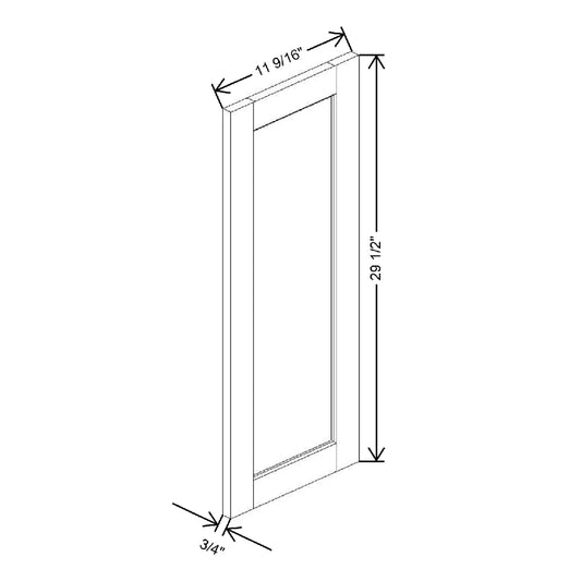 3/4" W X 29 1/2" H X 11 9/16" D Wall Decorator Door