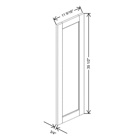 3/4" W X 25 1/2" H X 11 9/16" D Wall Decorator Door