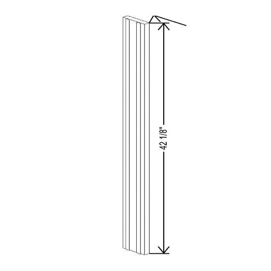 3" W X 42 1/8" H X 3/4" D Fluted Beaded Filler
