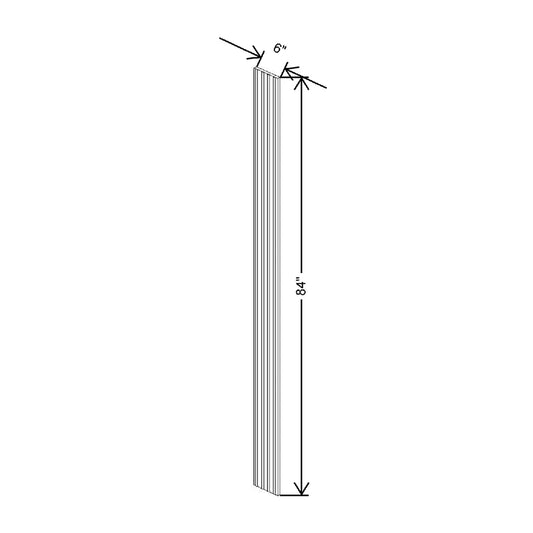 6" W X 84" H X 3/4" D Tall Fluted Beaded Filler