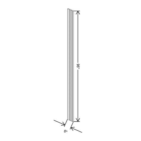 6" W X 96" H X 3/4" D Tall Fluted Beaded Filler