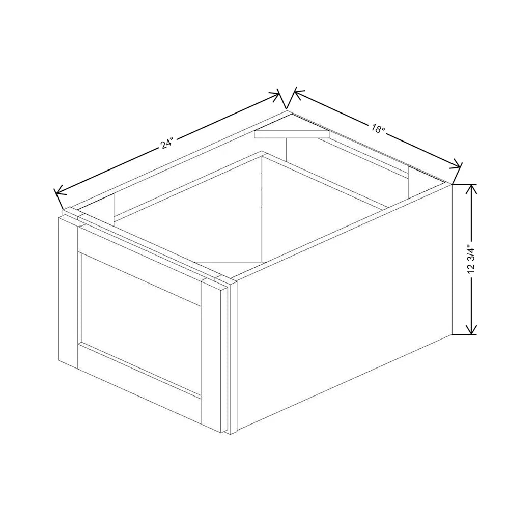 18" W X 12" H X 24" D Furniture Drawer