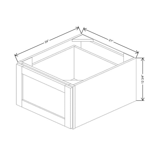 21" W X 12" H X 24" D Furniture Drawer
