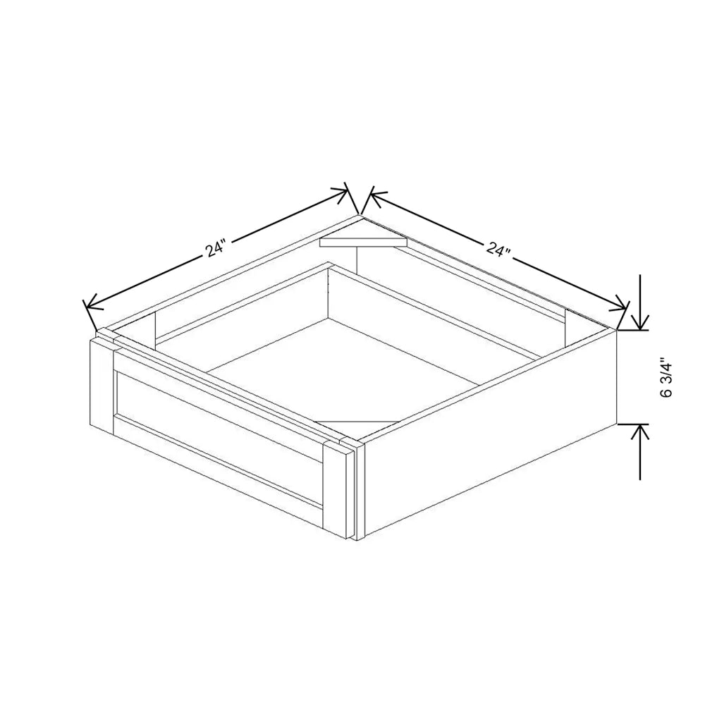 24" W X 6" H X 24" D Furniture Drawer