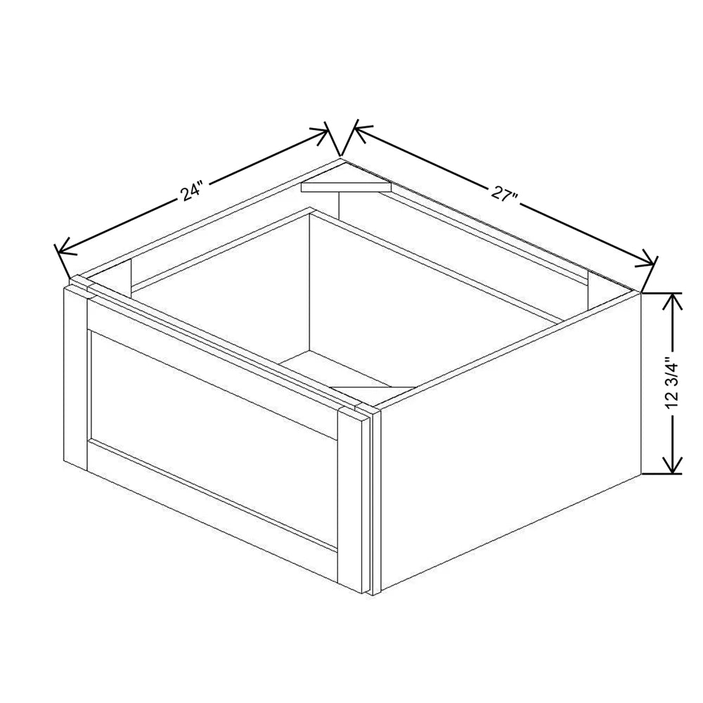 27" W X 12" H X 24" D Furniture Drawer